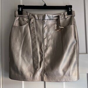 Generation Love faux leather gold skirt size 8